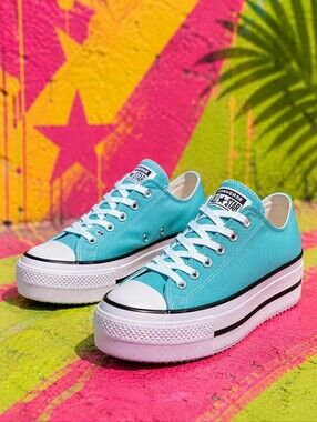 CONVERSE Chuck Taylor All Star Stack Low Top Platform Sneakers Womens 10.5